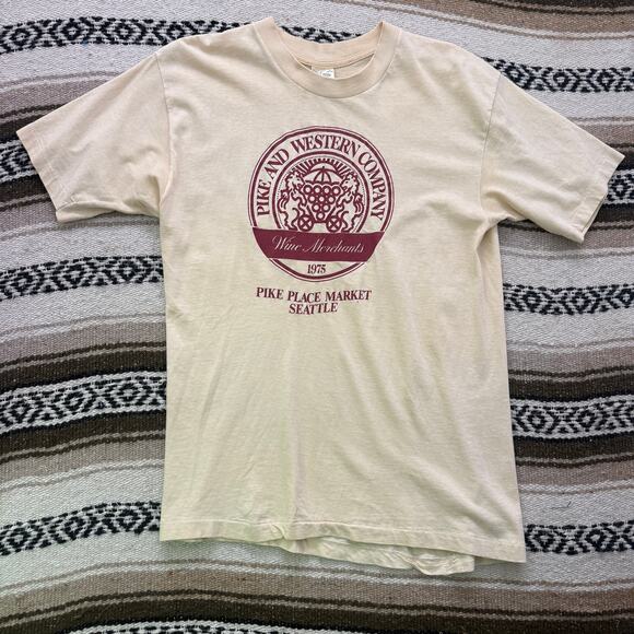 Belton Other - Vintage 1975 Pike Place Market Seattle Western Company Wine Merchants Shirt L